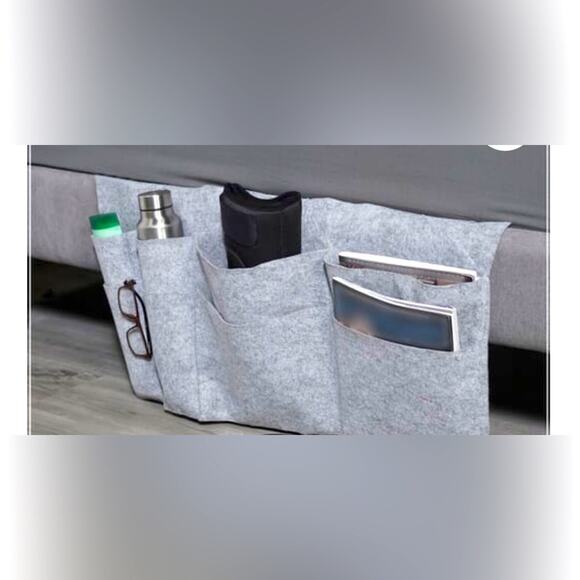 Gray Bed Side Multi Pocket Organizer - Picture 1 of 7